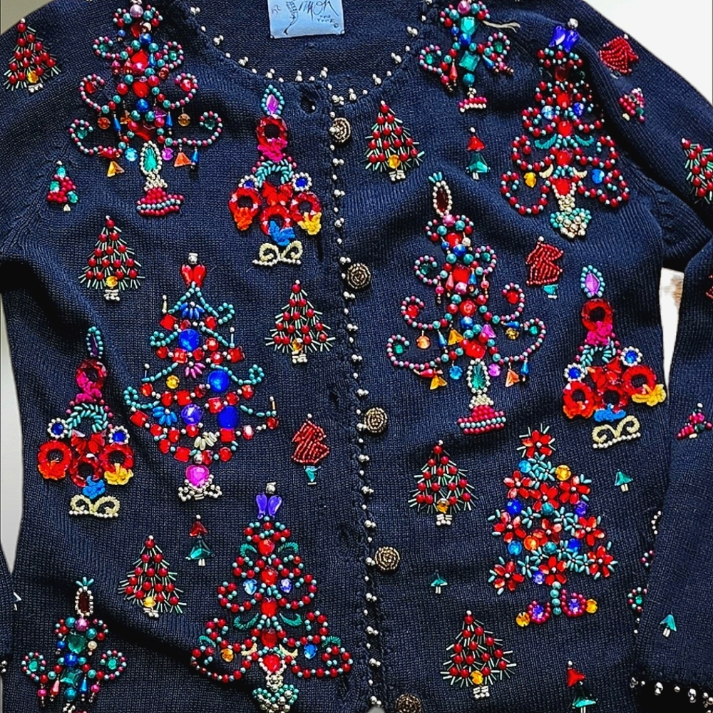 Ugly Christmas Sweater  Vintage Michael Simon Rare Sz M/L